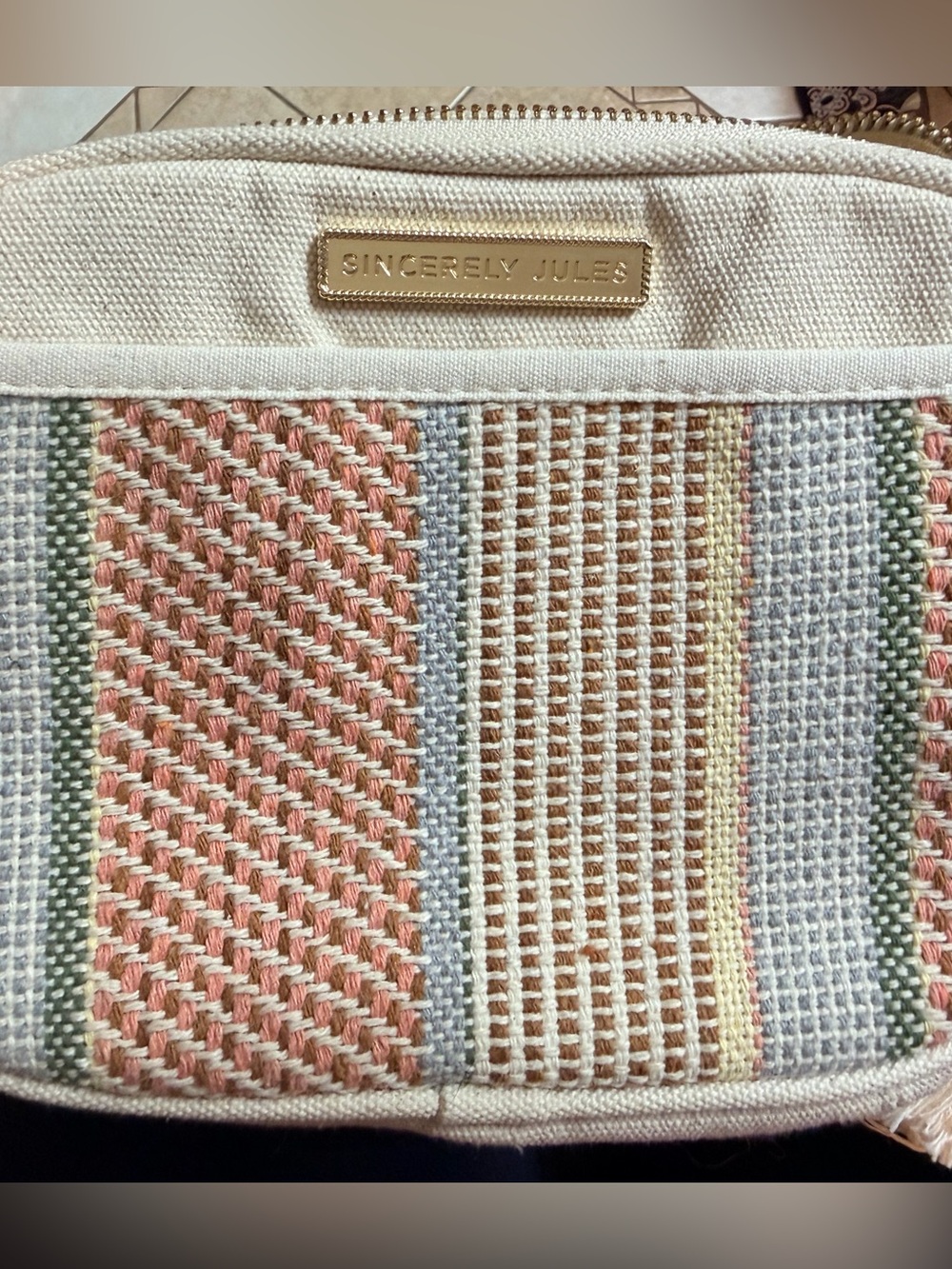 Sincerely Jules Woven Stripe Crossbody Bag